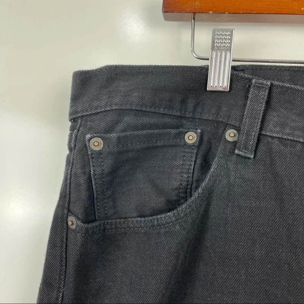 Levi's Black Classic 501 Straight Leg Button Fly Jeans Size 40x30